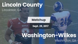 Matchup: Lincoln County High vs. Washington-Wilkes  2017