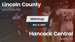 Matchup: Lincoln County High vs. Hancock Central  2017