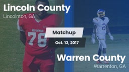 Matchup: Lincoln County High vs. Warren County  2017