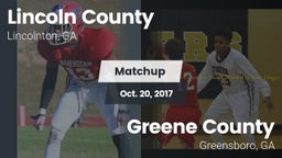 Matchup: Lincoln County High vs. Greene County  2017