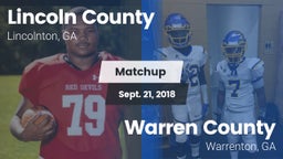 Matchup: Lincoln County High vs. Warren County  2018