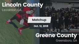 Matchup: Lincoln County High vs. Greene County  2018