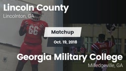 Matchup: Lincoln County High vs. Georgia Military College  2018