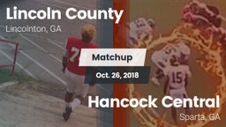 Matchup: Lincoln County High vs. Hancock Central  2018