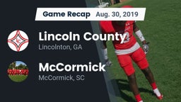 Recap: Lincoln County  vs. McCormick  2019