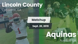 Matchup: Lincoln County High vs. Aquinas  2019