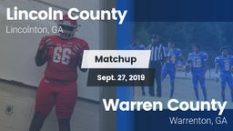 Matchup: Lincoln County High vs. Warren County  2019