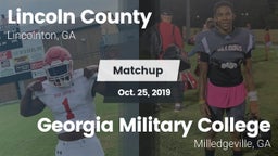 Matchup: Lincoln County High vs. Georgia Military College  2019