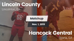Matchup: Lincoln County High vs. Hancock Central  2019