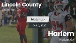 Matchup: Lincoln County High vs. Harlem  2020