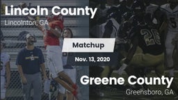 Matchup: Lincoln County High vs. Greene County  2020