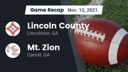 Recap: Lincoln County  vs. Mt. Zion  2021