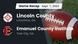 Recap: Lincoln County  vs. Emanuel County Institute  2023