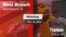 Matchup: West Branch High vs. Tipton  2016