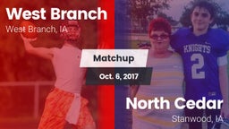 Matchup: West Branch High vs. North Cedar  2017