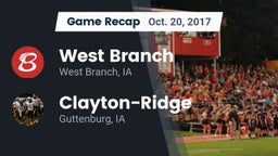 Recap: West Branch  vs. Clayton-Ridge  2017