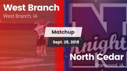 Matchup: West Branch High vs. North Cedar  2018