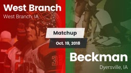 Matchup: West Branch High vs. Beckman  2018