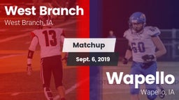 Matchup: West Branch High vs. Wapello  2019