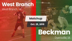 Matchup: West Branch High vs. Beckman  2019