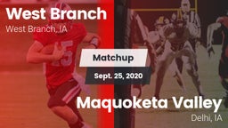 Matchup: West Branch High vs. Maquoketa Valley  2020