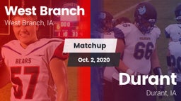 Matchup: West Branch High vs. Durant  2020