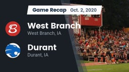 Recap: West Branch  vs. Durant  2020
