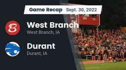 Recap: West Branch  vs. Durant  2022