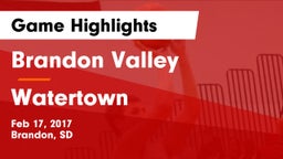 Brandon Valley  vs Watertown  Game Highlights - Feb 17, 2017