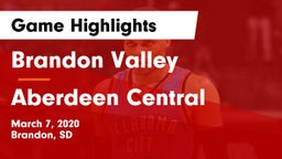 Brandon Valley  vs Aberdeen Central  Game Highlights - March 7, 2020