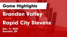 Brandon Valley  vs Rapid City Stevens Game Highlights - Dec. 11, 2020