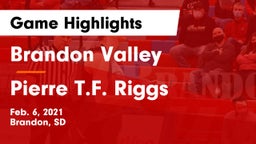 Brandon Valley  vs Pierre T.F. Riggs  Game Highlights - Feb. 6, 2021