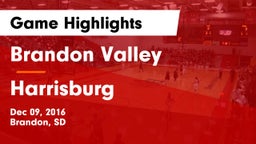 Brandon Valley  vs Harrisburg  Game Highlights - Dec 09, 2016