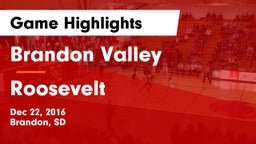 Brandon Valley  vs Roosevelt  Game Highlights - Dec 22, 2016