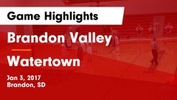 Brandon Valley  vs Watertown  Game Highlights - Jan 3, 2017