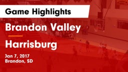 Brandon Valley  vs Harrisburg  Game Highlights - Jan 7, 2017