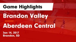 Brandon Valley  vs Aberdeen Central  Game Highlights - Jan 14, 2017