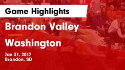 Brandon Valley  vs Washington  Game Highlights - Jan 31, 2017