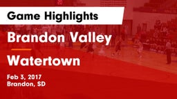 Brandon Valley  vs Watertown  Game Highlights - Feb 3, 2017