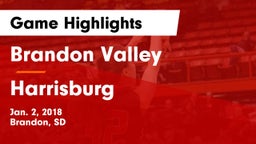 Brandon Valley  vs Harrisburg  Game Highlights - Jan. 2, 2018