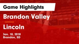 Brandon Valley  vs Lincoln  Game Highlights - Jan. 18, 2018