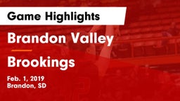 Brandon Valley  vs Brookings  Game Highlights - Feb. 1, 2019