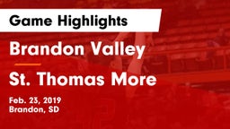 Brandon Valley  vs St. Thomas More  Game Highlights - Feb. 23, 2019