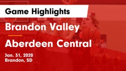 Brandon Valley  vs Aberdeen Central  Game Highlights - Jan. 31, 2020