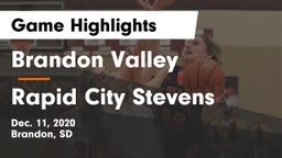 Brandon Valley  vs Rapid City Stevens  Game Highlights - Dec. 11, 2020