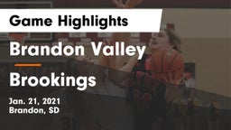 Brandon Valley  vs Brookings  Game Highlights - Jan. 21, 2021