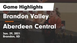 Brandon Valley  vs Aberdeen Central  Game Highlights - Jan. 29, 2021