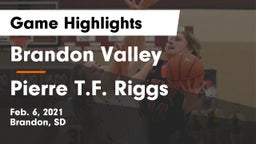 Brandon Valley  vs Pierre T.F. Riggs  Game Highlights - Feb. 6, 2021