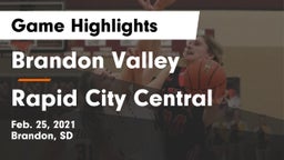 Brandon Valley  vs Rapid City Central  Game Highlights - Feb. 25, 2021