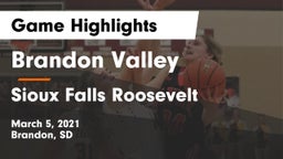 Brandon Valley  vs Sioux Falls Roosevelt  Game Highlights - March 5, 2021